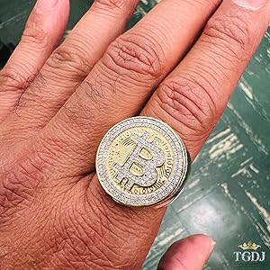 『TEN $RING 金銀 19』 Men's 1 Ct T.W. Diamond Ring 10k White Gold